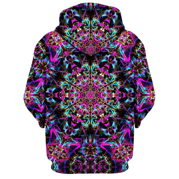 NEON MANDALA ZIP UP HOODIE