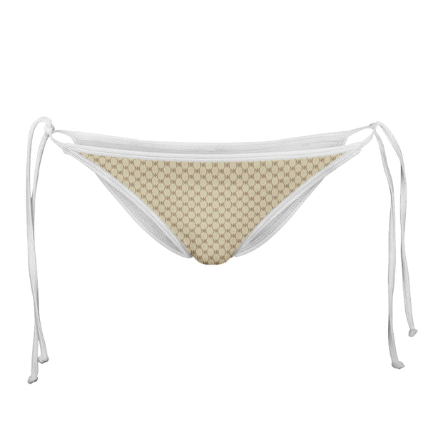 NK DESIGNER WHITE STRING BIKINI BOTTOMS