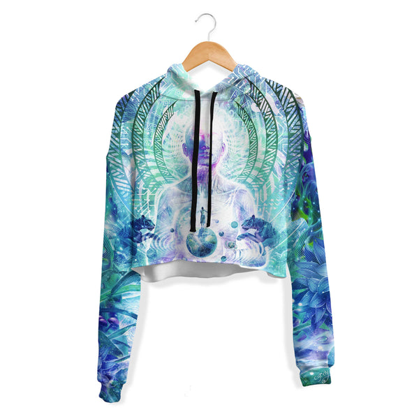 OBSERVERS OF THE SKY CROP HOODIE