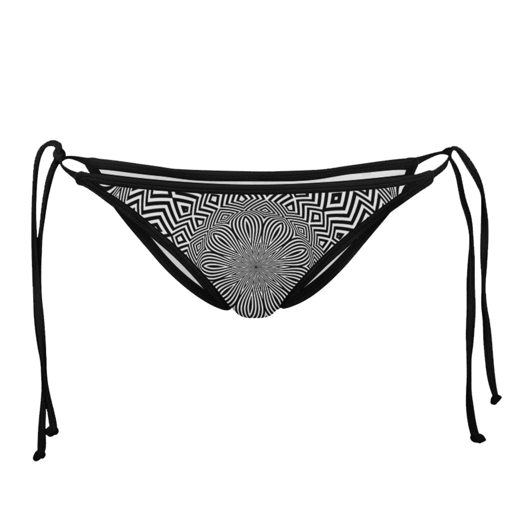 OPTICAL RECEIVER BLACK STRING BIKINI BOTTOMS