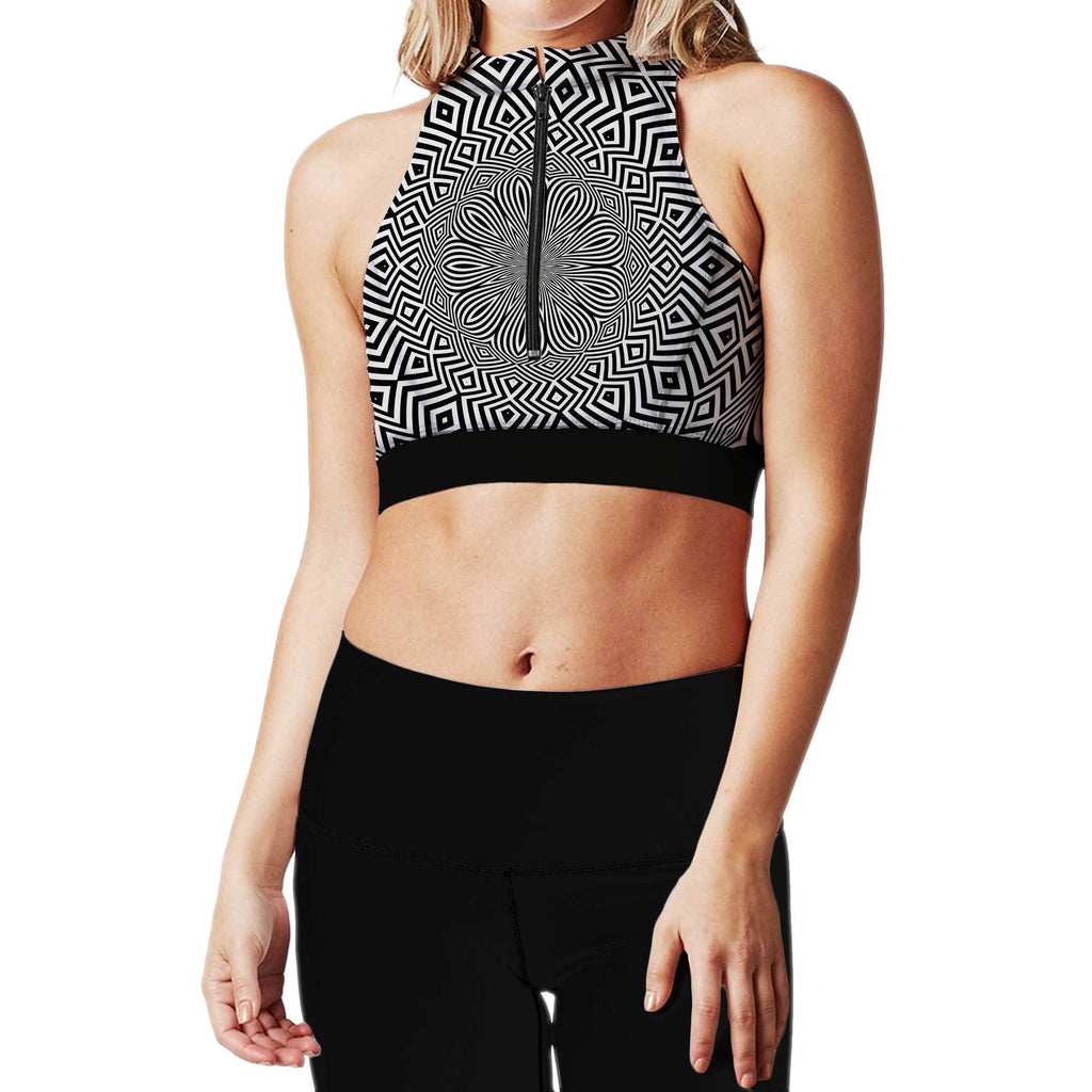 OPTICAL RECEIVER ZIP UP SPORTS BRA