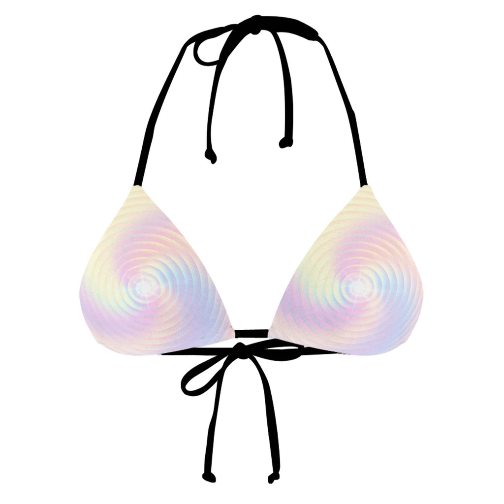 PASTEL FUNDAMENTAL BLACK STRING BIKINI TOP