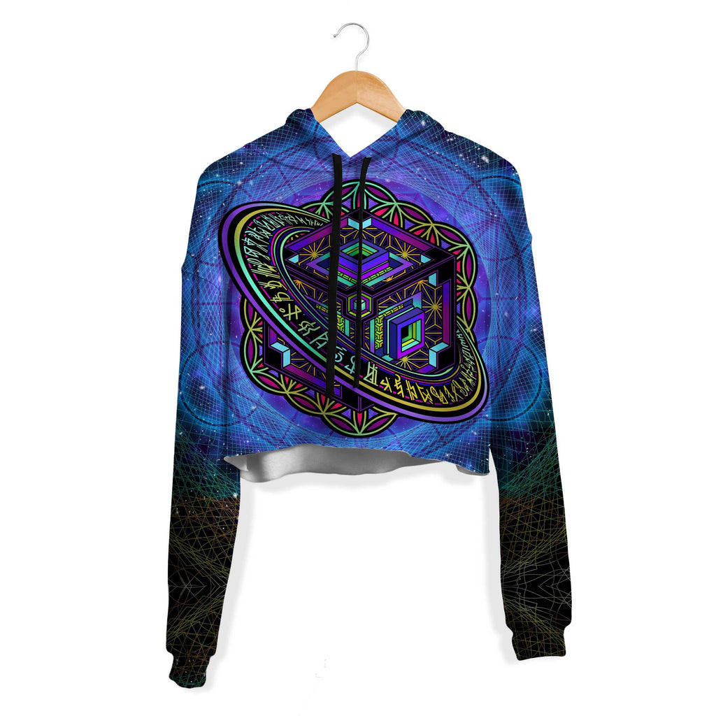 PERSPECTIVE CROP HOODIE