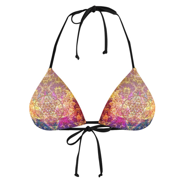 PINEAL METATRON BLACK STRING BIKINI TOP