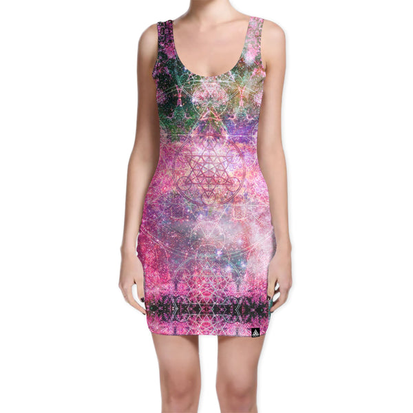 PINEAL METATRON GALAXY BODYCON DRESS