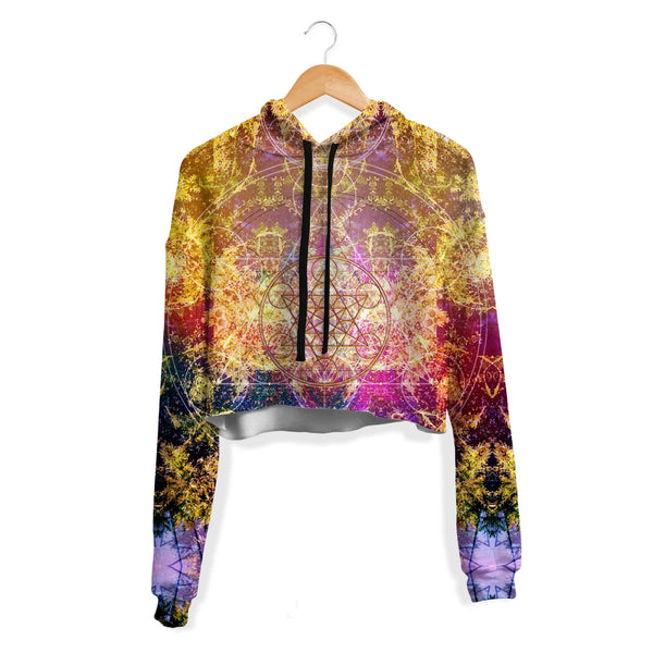 PINEAL METATRON CROP HOODIE