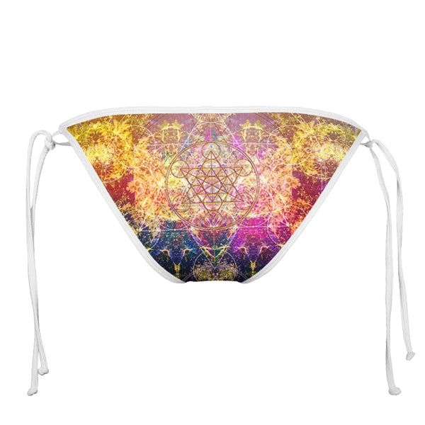 PINEAL METATRON WHITE STRING BIKINI BOTTOMS