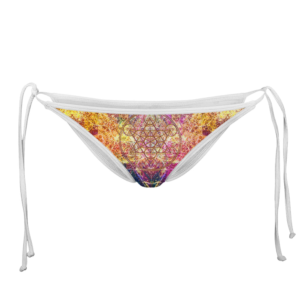 PINEAL METATRON WHITE STRING BIKINI BOTTOMS