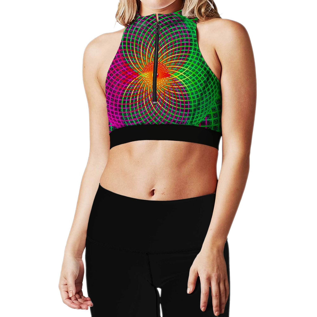 PSYTRANCE ZIP UP SPORTS BRA