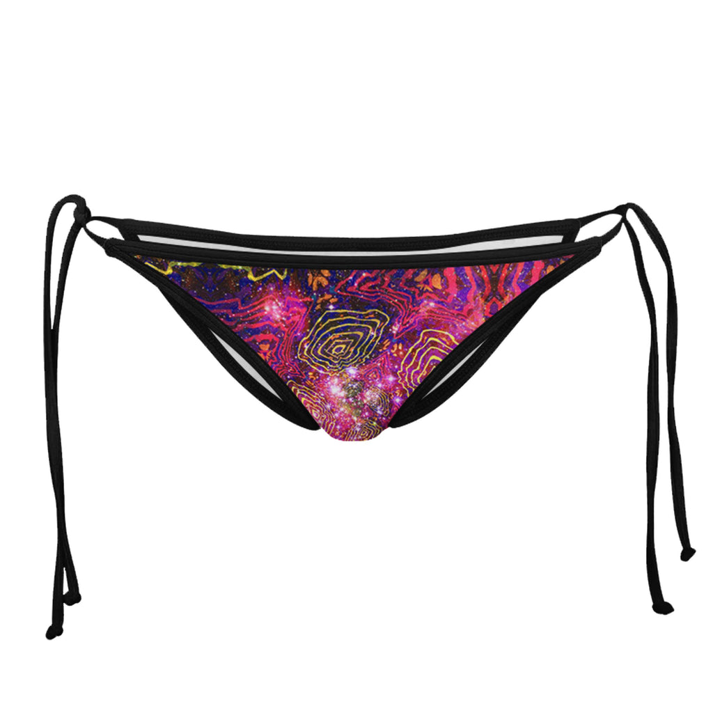 RAPHAEL PORTAL BLACK STRING BIKINI BOTTOMS