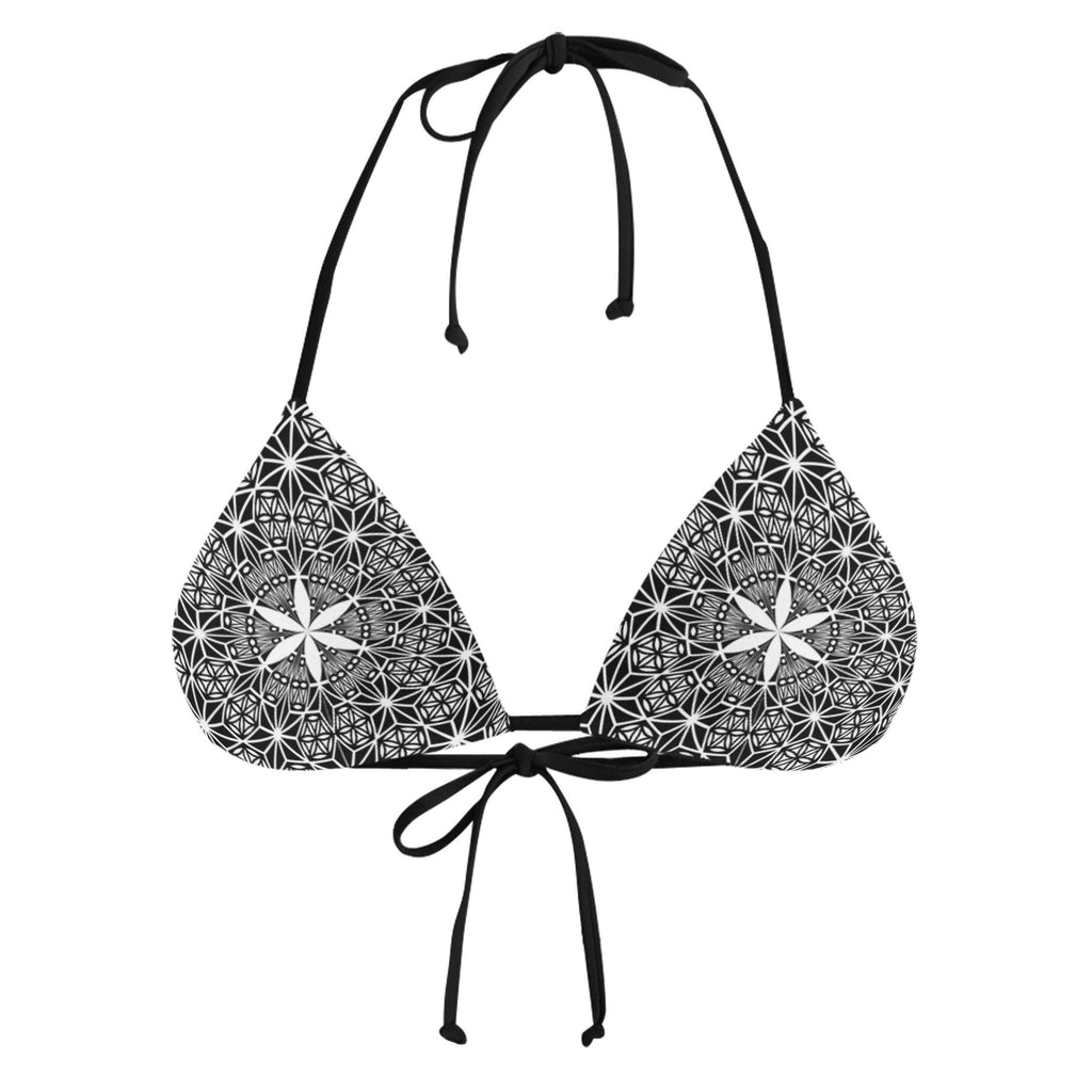 SEED OF ASANOHA BLACK STRING BIKINI TOP