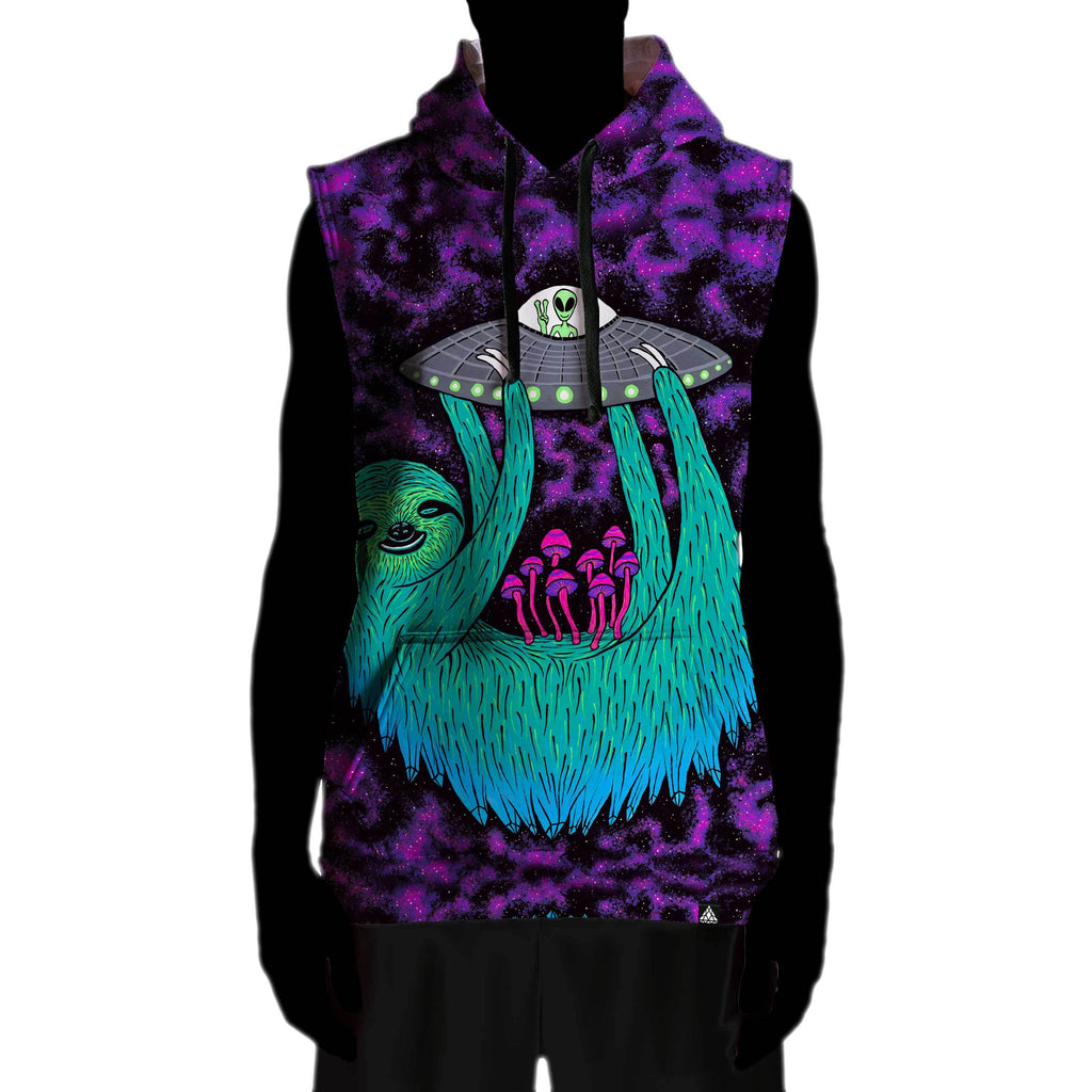 SLOTH ABDUCTION SLEEVELESS HOODIE