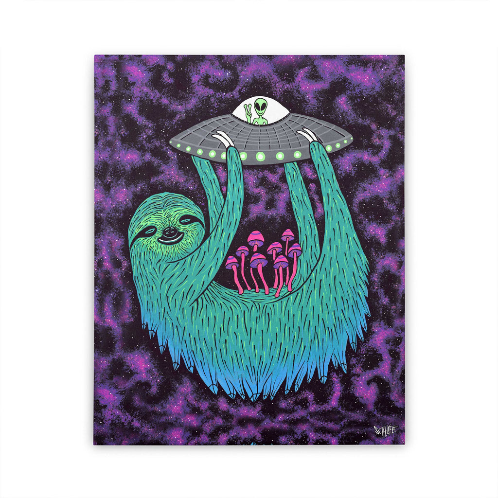 SLOTH ABDUCTION WALL CANVAS