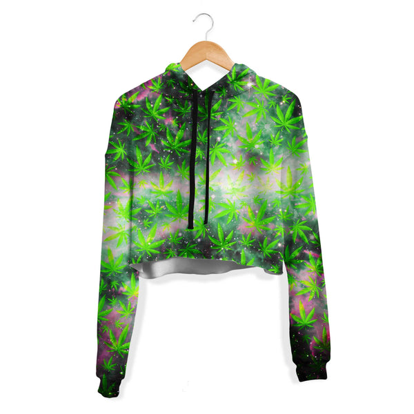 SPACE GANJA CROP HOODIE