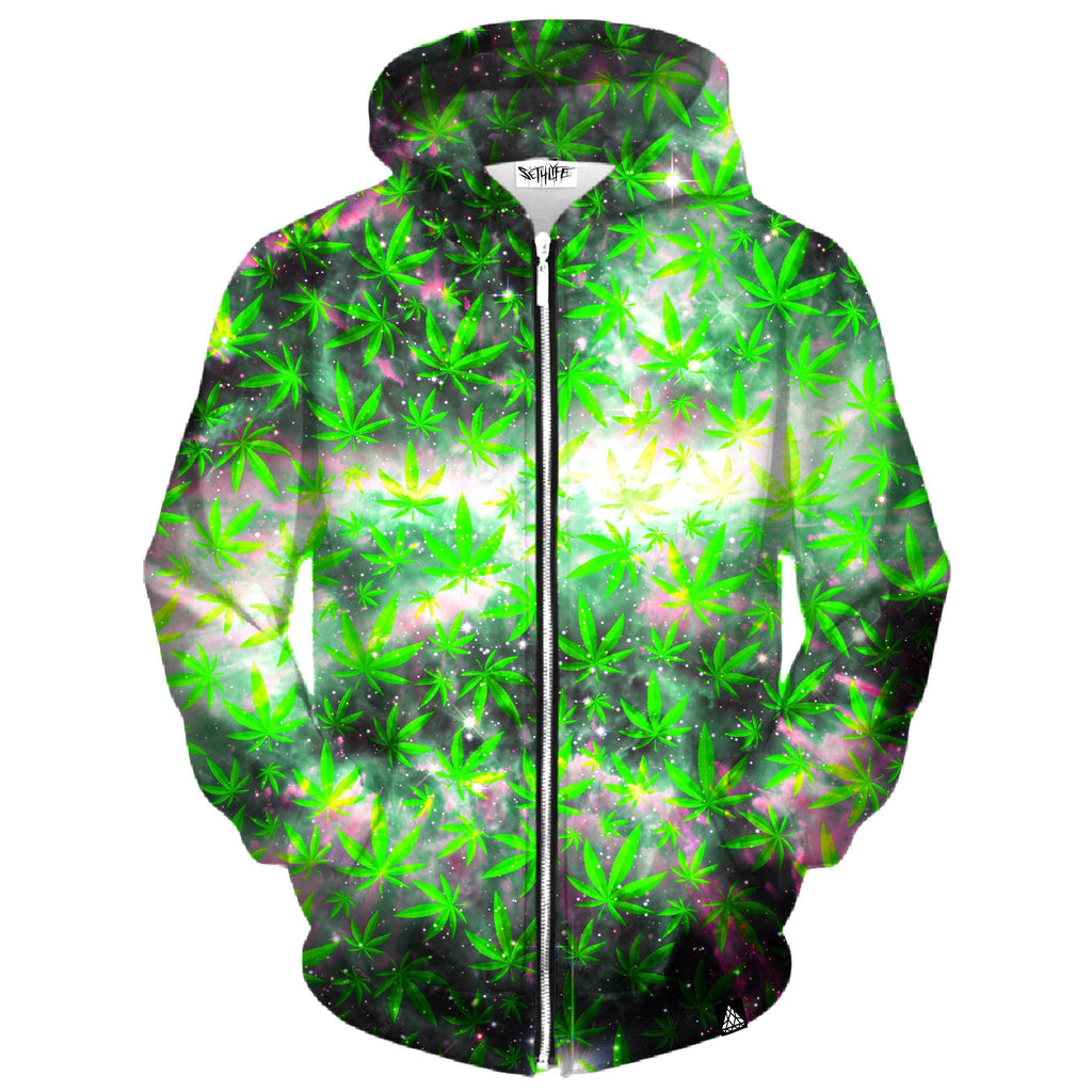 SPACE GANJA ZIP UP HOODIE