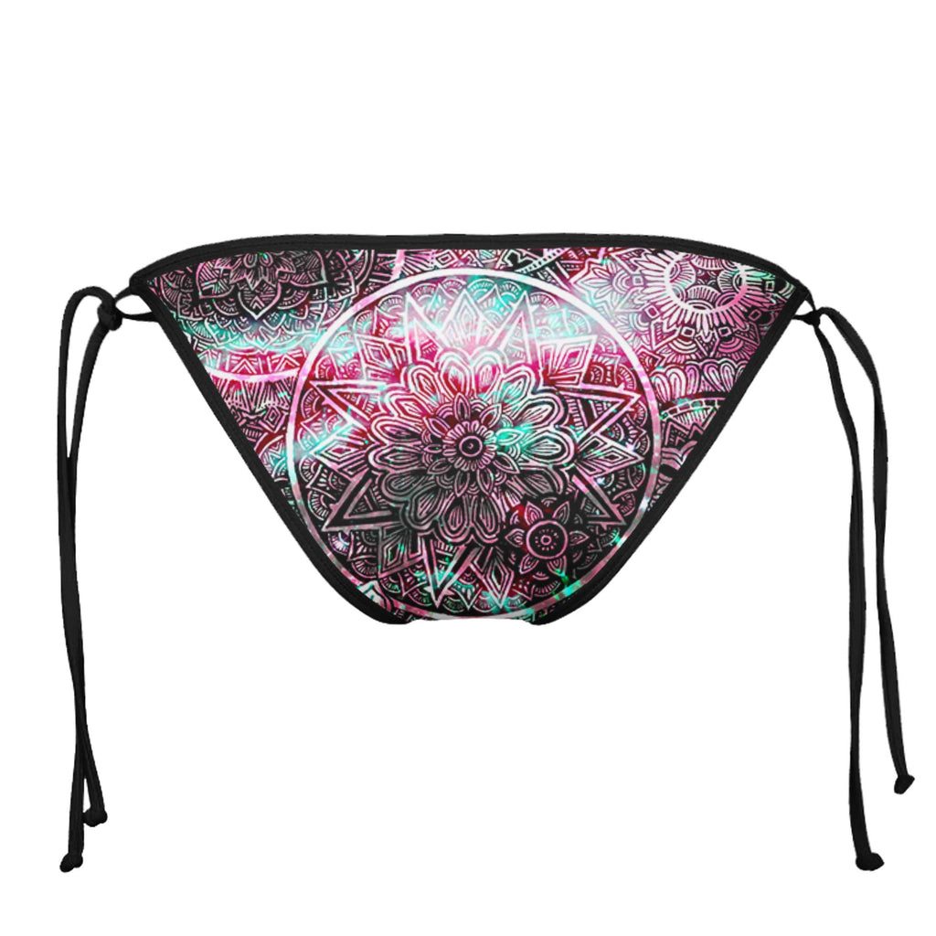 STAR MANDALA VIBE BLACK STRING BIKINI BOTTOMS