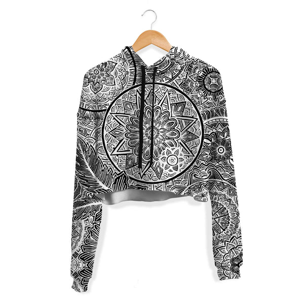 STAR MANDALA CROP HOODIE