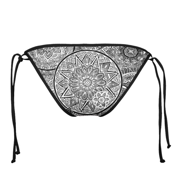 STAR MANDALA BLACK STRING BIKINI BOTTOMS