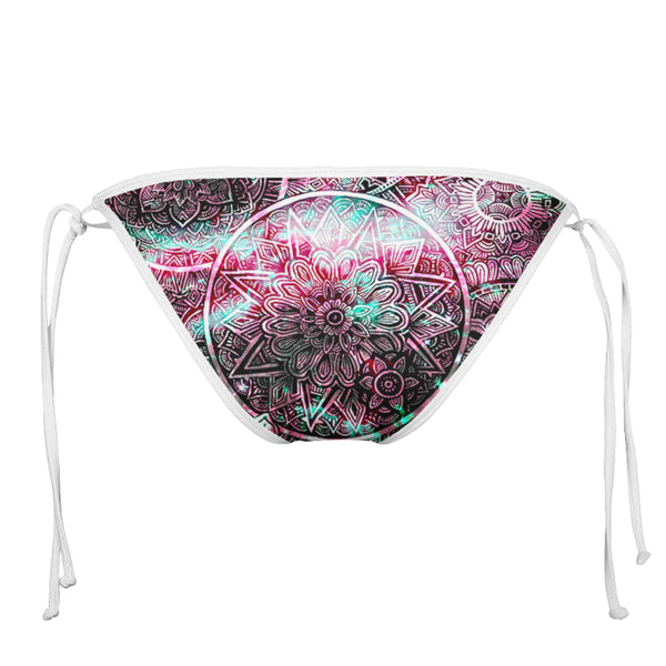 STAR MANDALA VIBE WHITE STRING BIKINI BOTTOMS