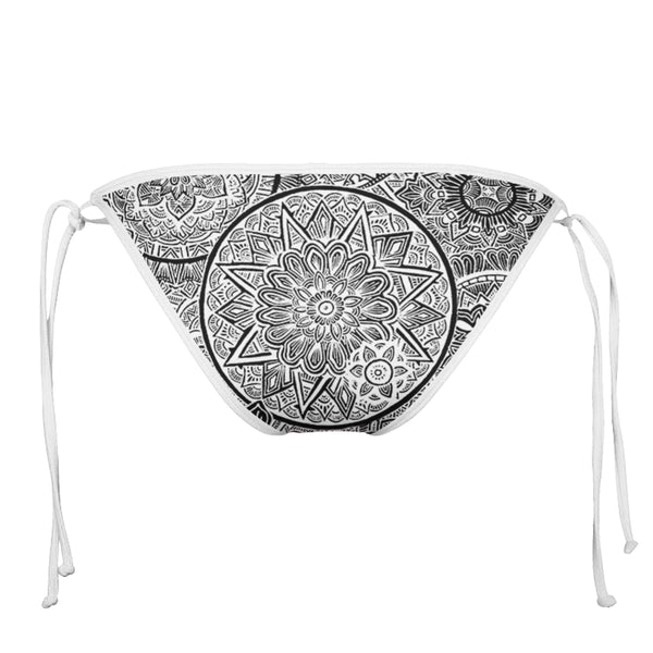 STAR MANDALA WHITE STRING BIKINI BOTTOMS