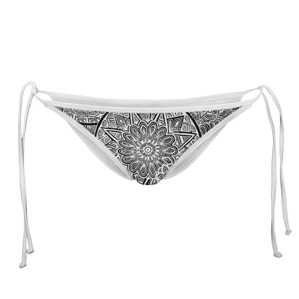 STAR MANDALA WHITE STRING BIKINI BOTTOMS