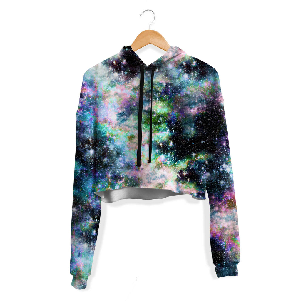 STRANGE GALAXY CROP HOODIE