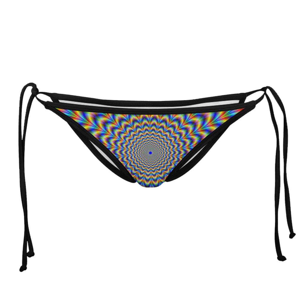 TRIPPY BLACK STRING BIKINI BOTTOMS