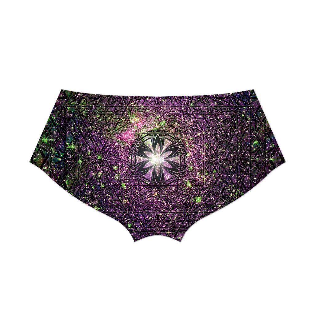 TRIPPY SEED MATRIX BOOTY SHORTS
