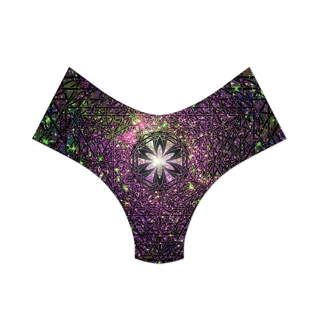 TRIPPY SEED MATRIX BOOTY SHORTS