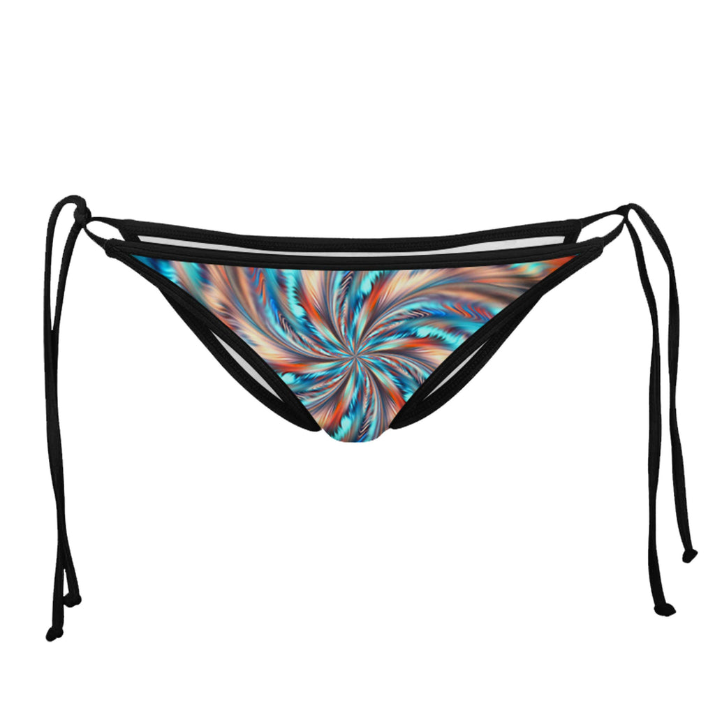 TWIST BLACK STRING BIKINI BOTTOMS