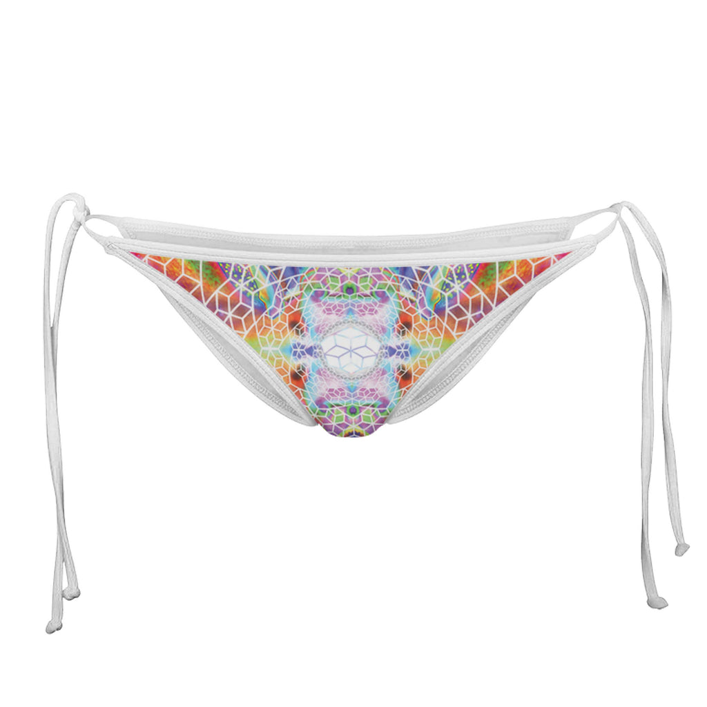 VISIONARY WHITE STRING BIKINI BOTTOMS