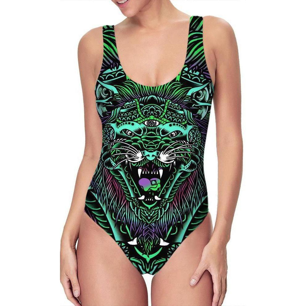 Set 4 Lyfe - ACID TIGER ONE PIECE SWIMSUIT - Clothing Brand - Swimsuit - SET4LYFE Apparel