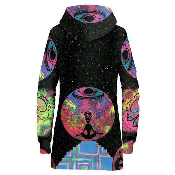 Set 4 Lyfe / JG Creationz - ALIEN MEDITATE HOODIE DRESS - Clothing Brand - Hoodie Dress - SET4LYFE Apparel