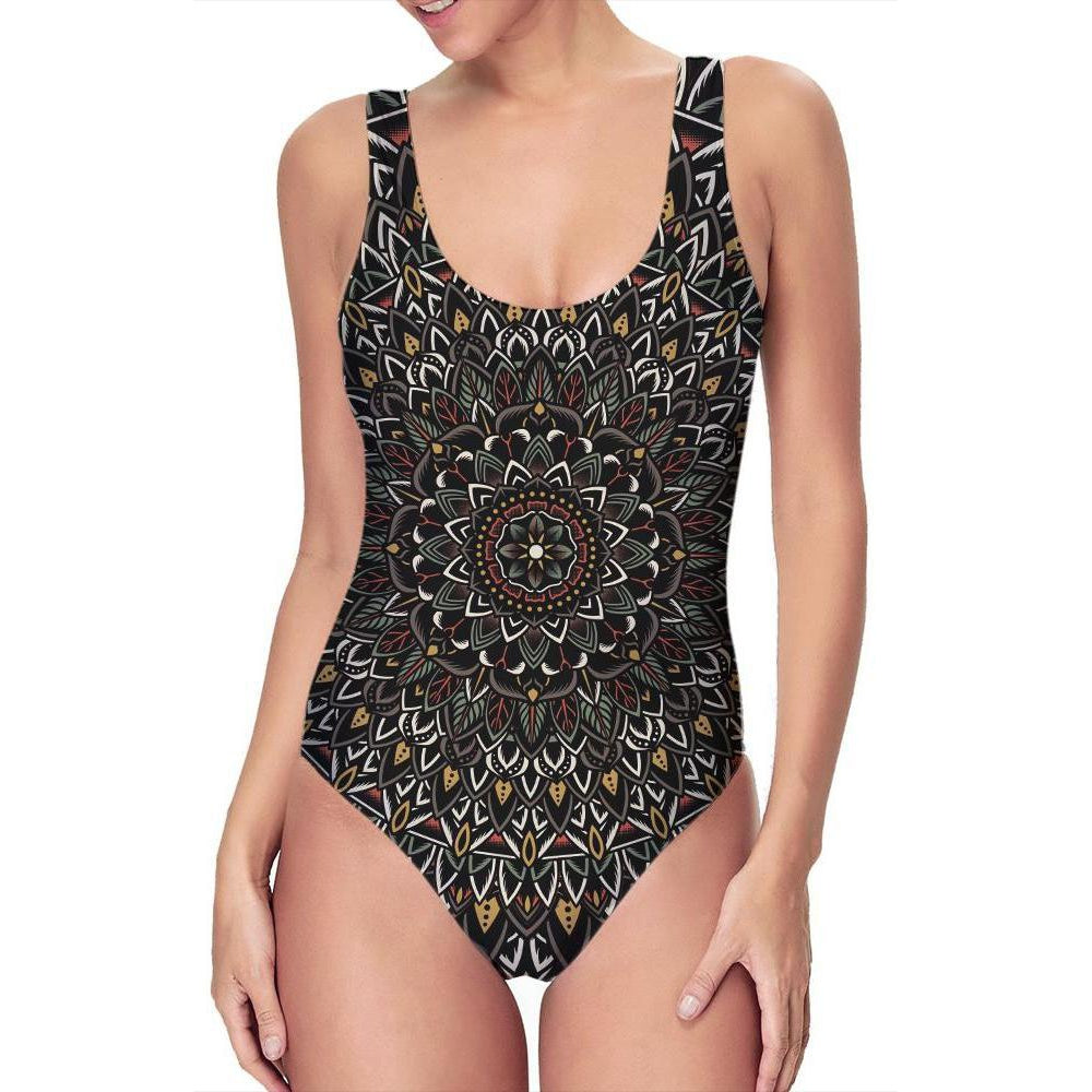 Set 4 Lyfe - FLOWER MANDALA ONE PIECE SWIMSUIT - Clothing Brand - Swimsuit - SET4LYFE Apparel