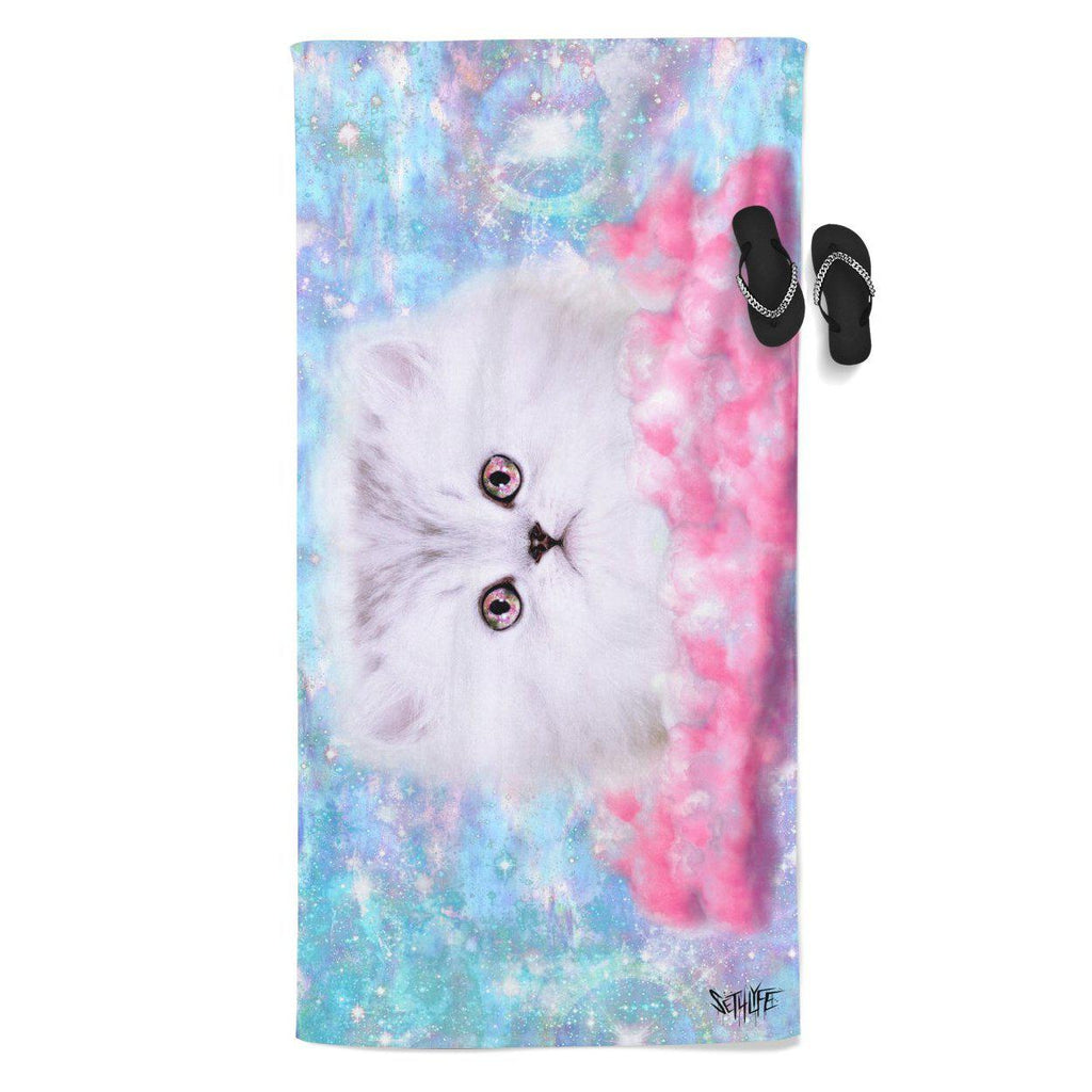 Set 4 Lyfe / Mattaio - FLUFFY SPACE MUNCHKIN BEACH THROW TOWEL - Clothing Brand - Beach Towel - SET4LYFE Apparel