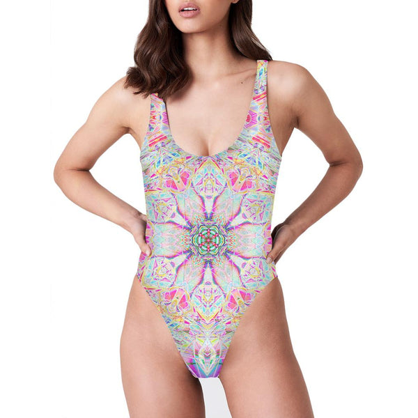 POLYRYTHM GLITCH BLOSSOM - HIGH CUT BODYSUIT