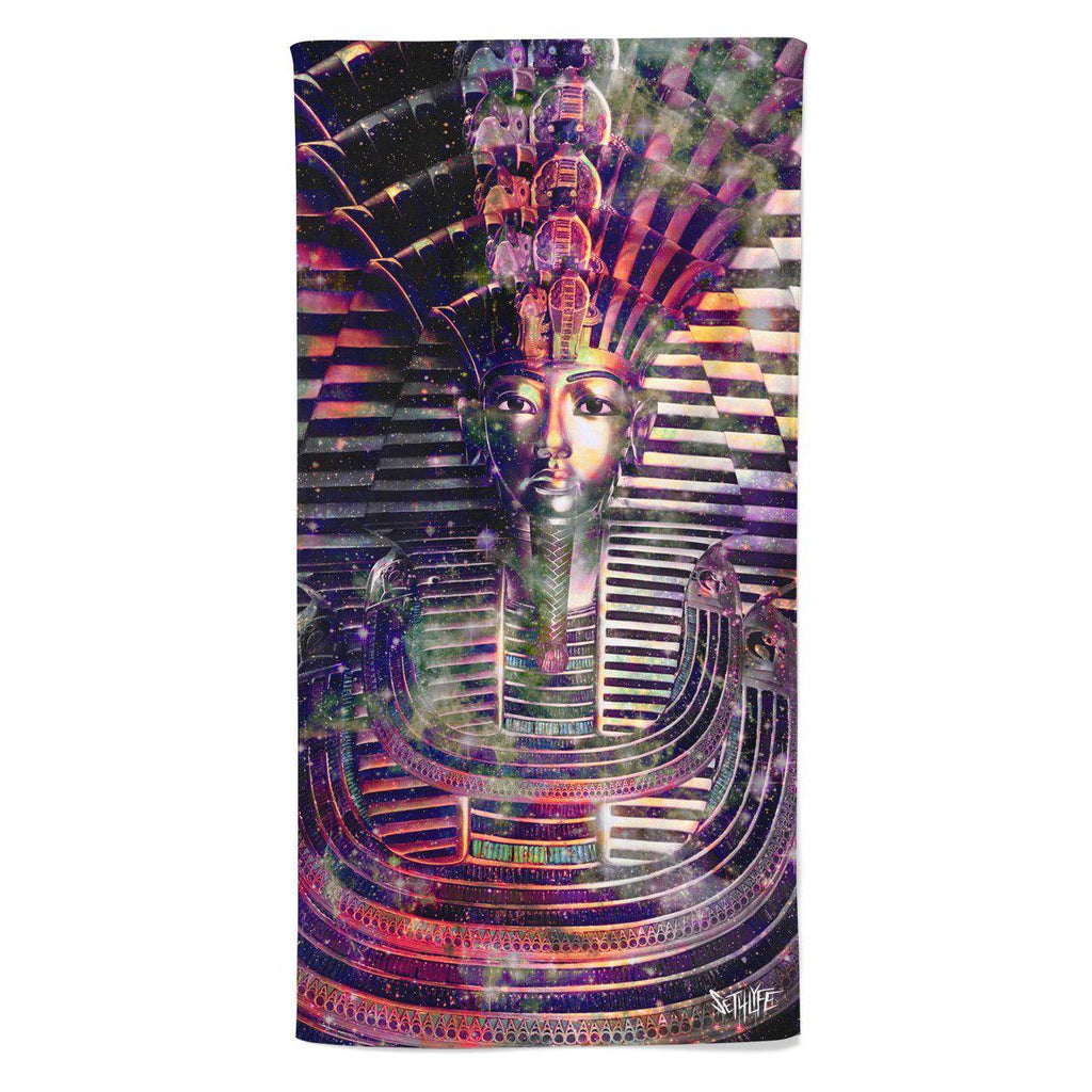 Set 4 Lyfe / Mattaio - SPACE PHARAOH BEACH THROW TOWEL - Clothing Brand - Beach Towel - SET4LYFE Apparel