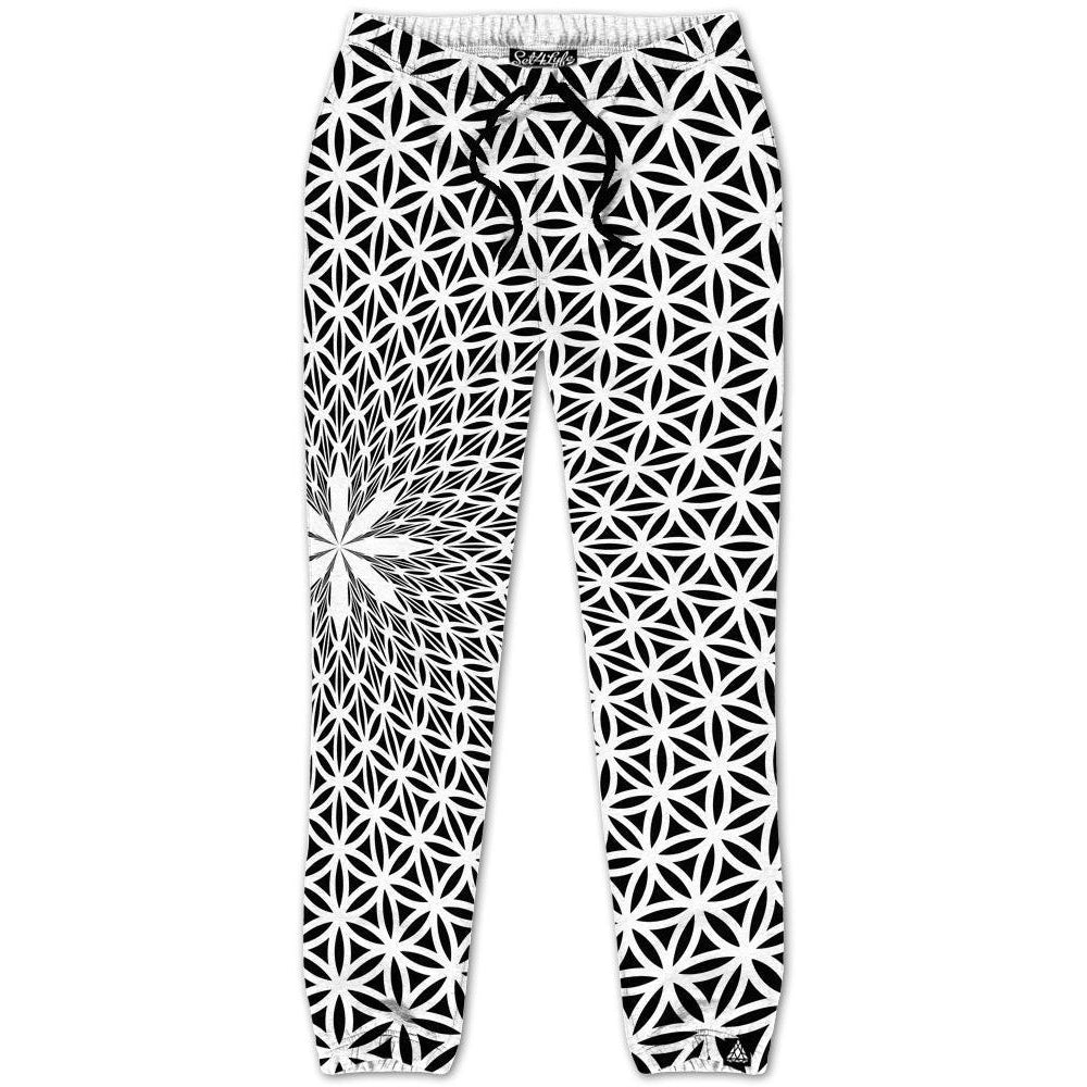 Set 4 Lyfe / Rooz Kashani - FLOWER OF LIFE WHITE JOGGERS - Clothing Brand - Joggers - SET4LYFE Apparel