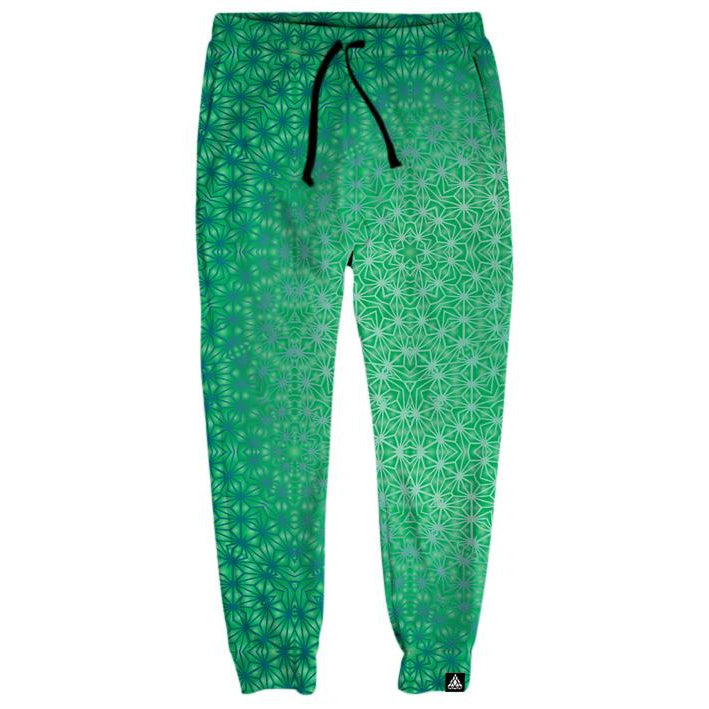 Set 4 Lyfe / Rooz Kashani - GREEN COSMIC STARGRID JOGGERS - Clothing Brand - Joggers - SET4LYFE Apparel