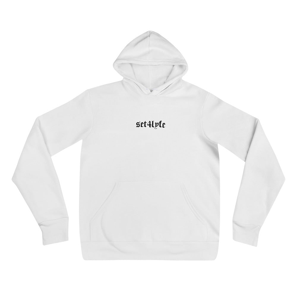 LOW KEY WHITE GRAPHIC HOODIE