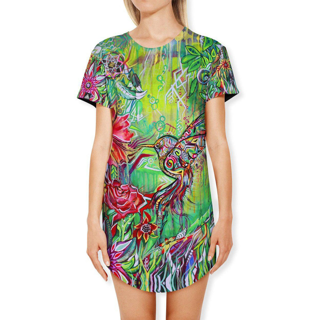 Set 4 Lyfe / Laura McGowan Art - SONIC BLOOM T DRESS - Clothing Brand - T Dress - SET4LYFE Apparel