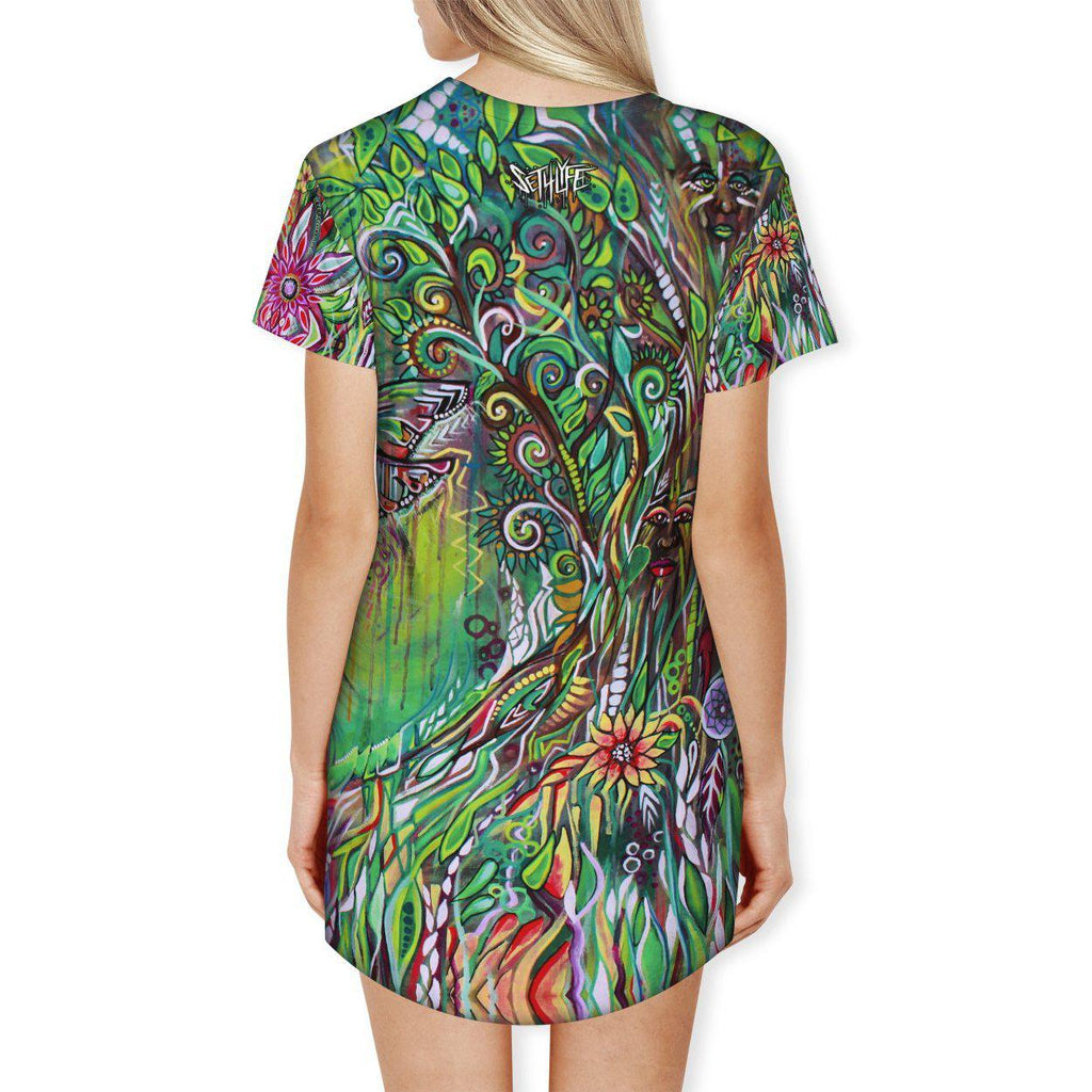 Set 4 Lyfe / Laura McGowan Art - SONIC BLOOM T DRESS - Clothing Brand - T Dress - SET4LYFE Apparel