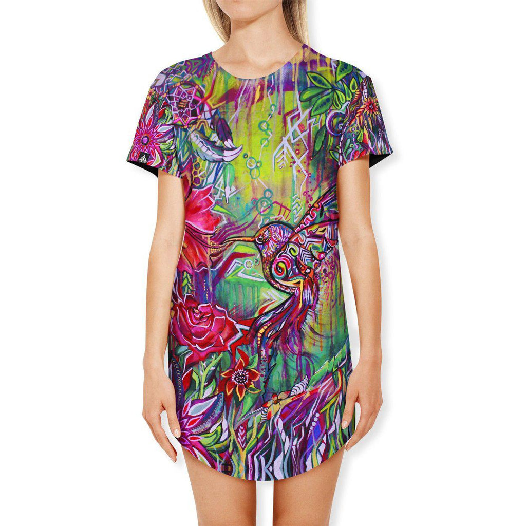 Set 4 Lyfe / Laura McGowan Art - SONIC BLOOM T DRESS - Clothing Brand - T Dress - SET4LYFE Apparel