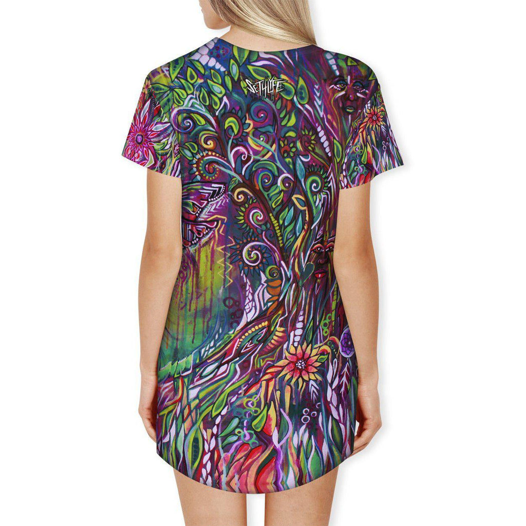 Set 4 Lyfe / Laura McGowan Art - SONIC BLOOM T DRESS - Clothing Brand - T Dress - SET4LYFE Apparel