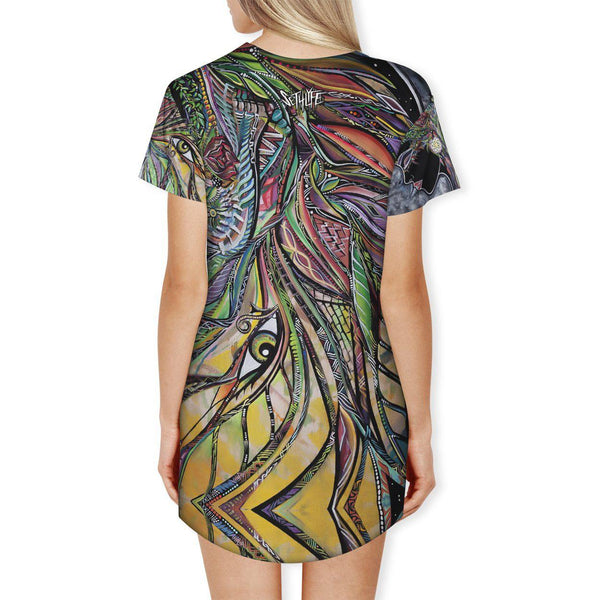 Set 4 Lyfe / Laura McGowan Art - SYNCHRONICITY T DRESS - Clothing Brand - T Dress - SET4LYFE Apparel