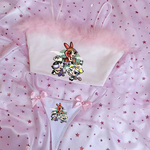 Y2K EMO GRAPHIC CROPPED TOP SET