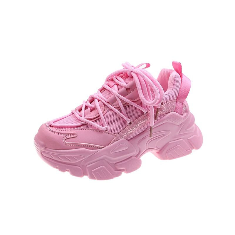 PINKY THICK BOTTOM CHUNKY SHOES