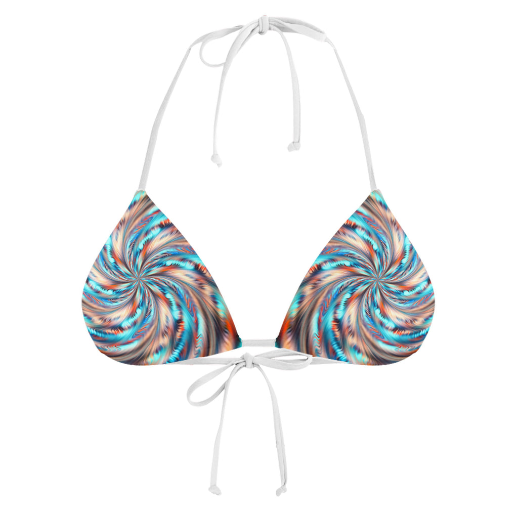 TWIST WHITE STRING BIKINI TOP