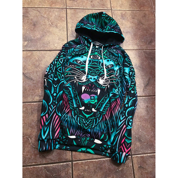 ACID TIGER SLEEVELESS HOODIE