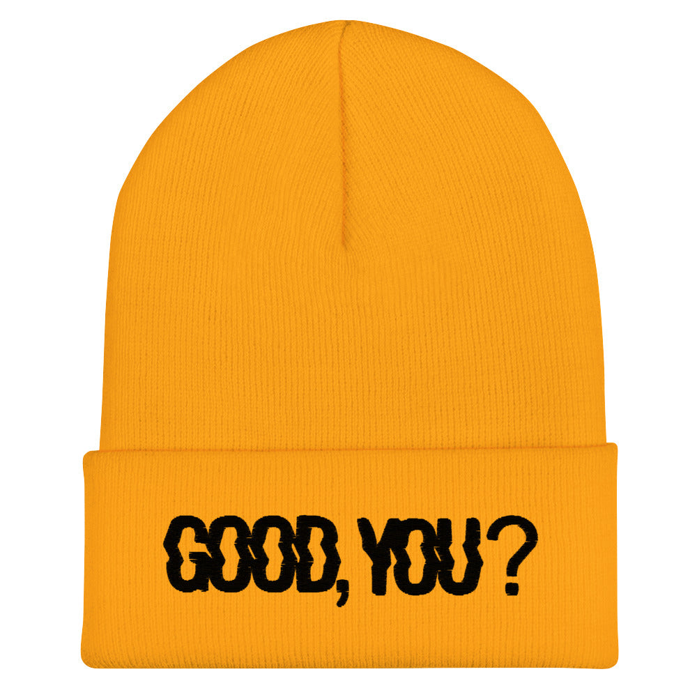 GOOD YOU TRIPPY WAVY LOGO GOLD BEANIE
